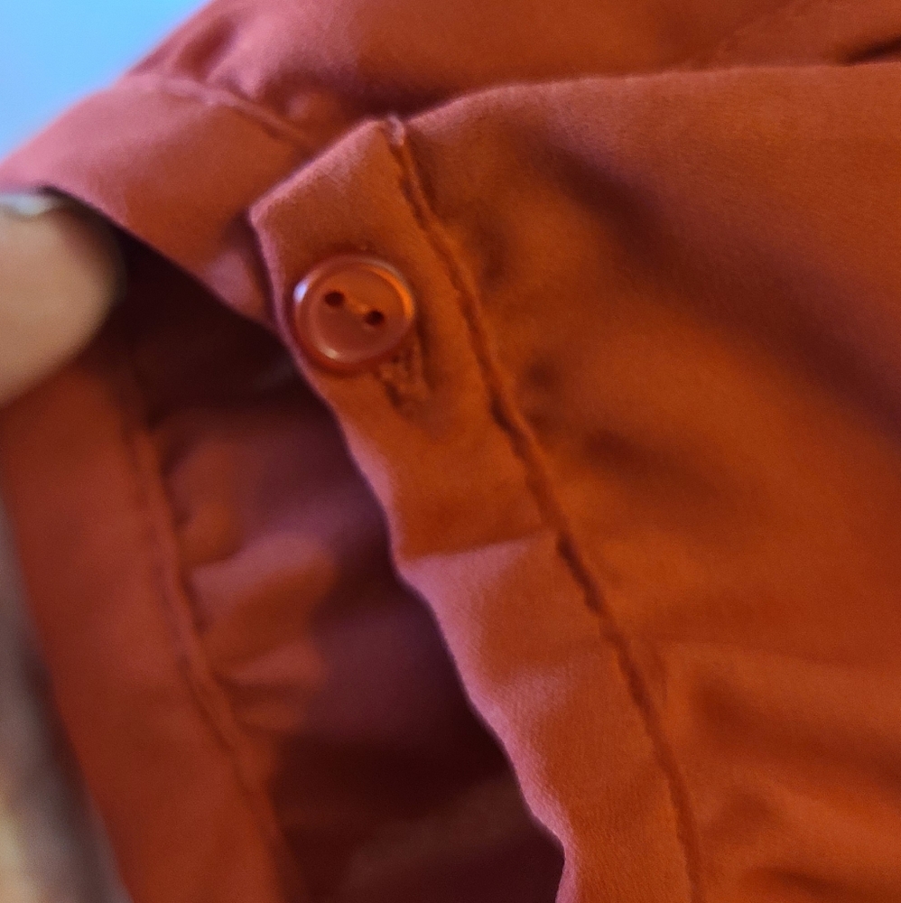 Fall orange blouse - Picture 2 of 3